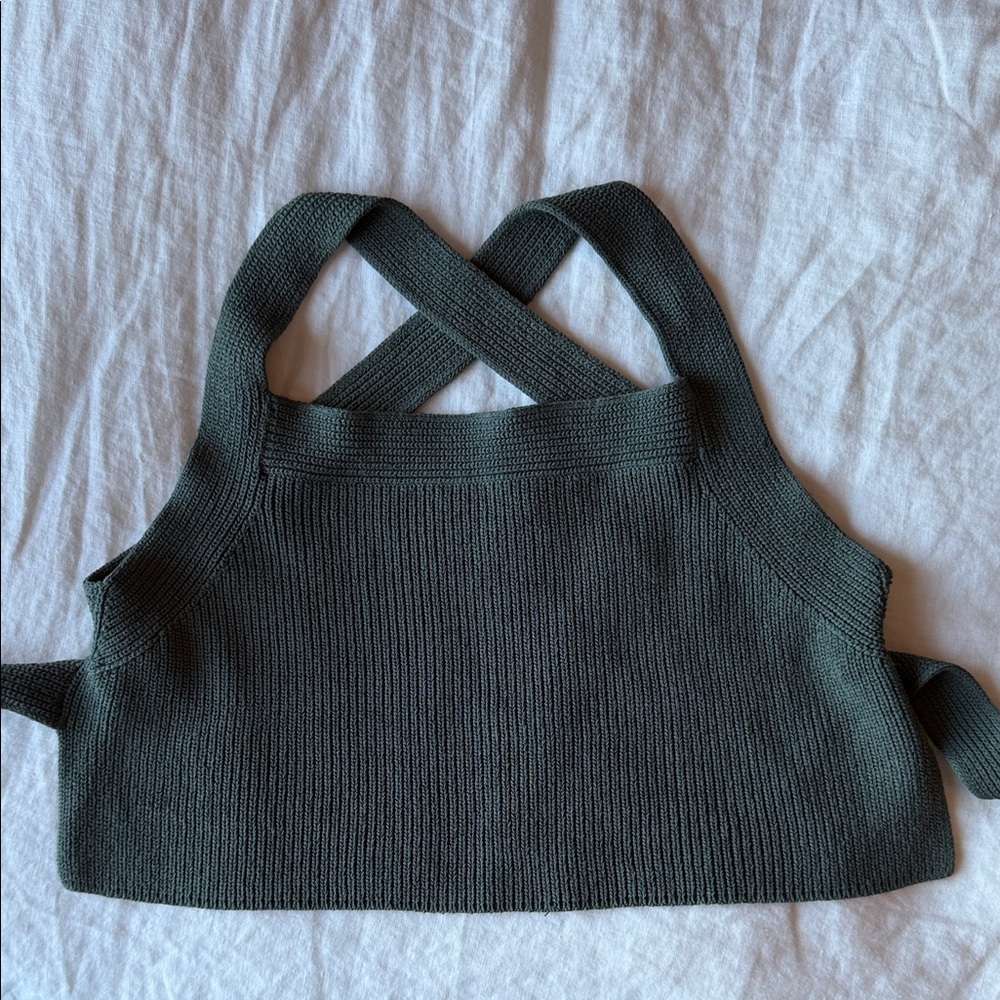 Aritzia Knit Tie-Back Crop Top